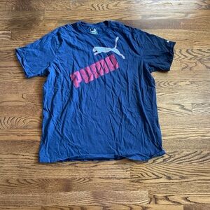 Puma Blue and Red Short Sleeve Tee